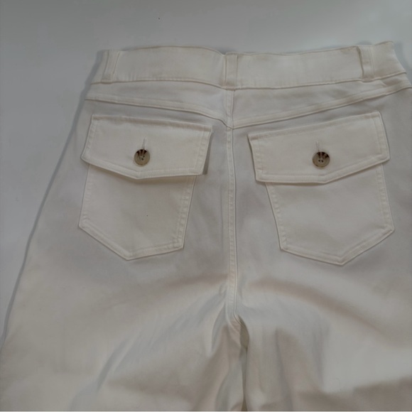 SPANX Women's White‎ Stretch Twill Cropped Wide-Leg Pants NWT Size XL - Picture 10 of 12